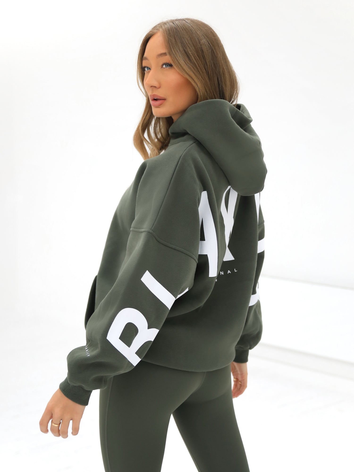 Buy Blakely Khaki Green Isabel Oversized Hoodie Free delivery on