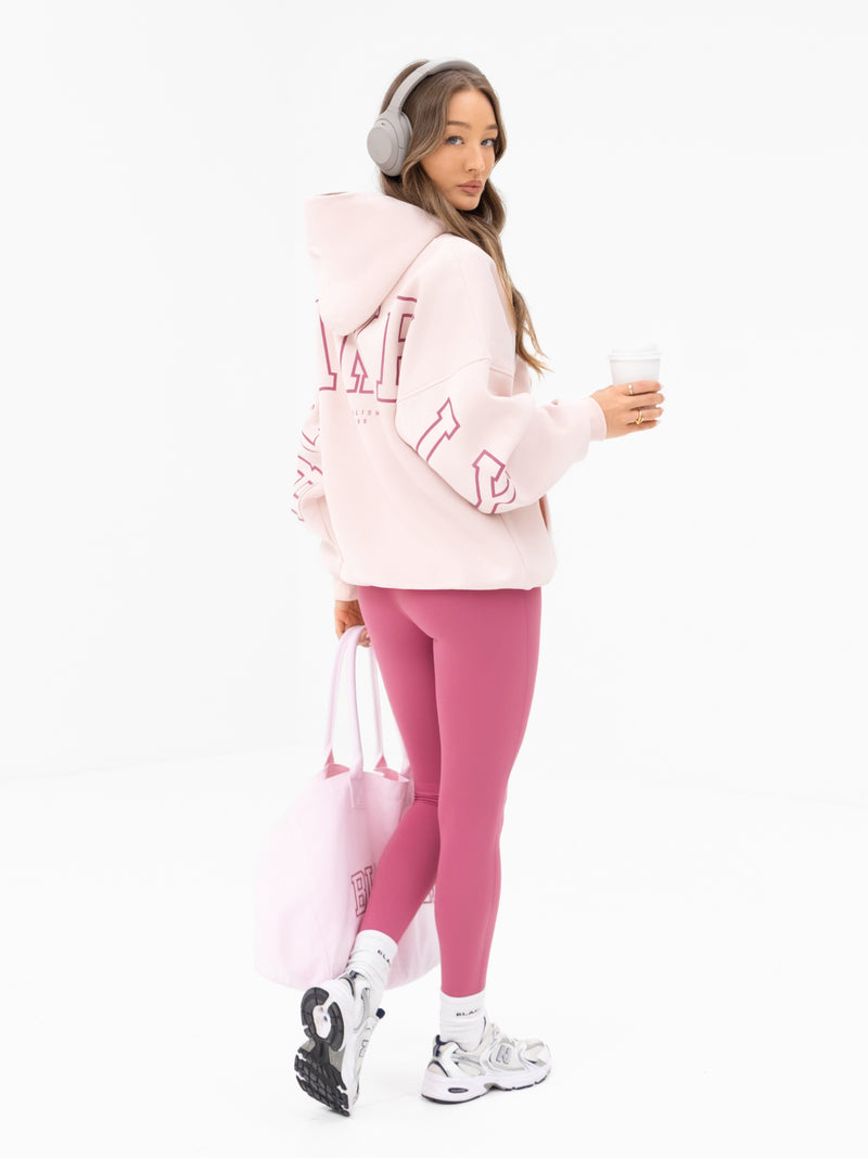 Varsity Isabel Oversized Hoodie - Ballet Pink