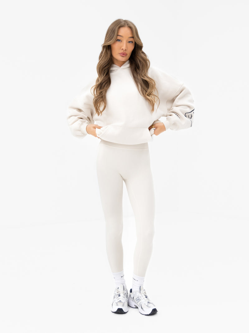 Varsity Isabel Oversized Hoodie - Chalk