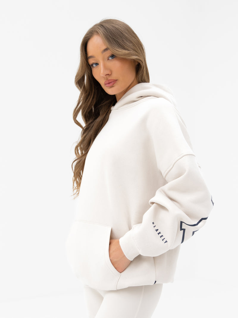 Varsity Isabel Oversized Hoodie - Chalk