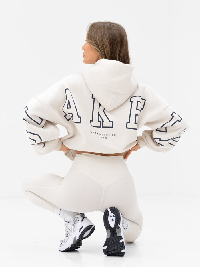 Varsity Isabel Oversized Hoodie - Chalk