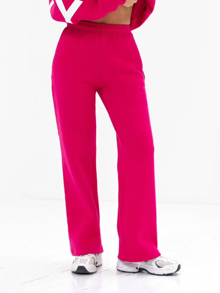 Isabel Wide Leg Sweatpants - Fuchsia
