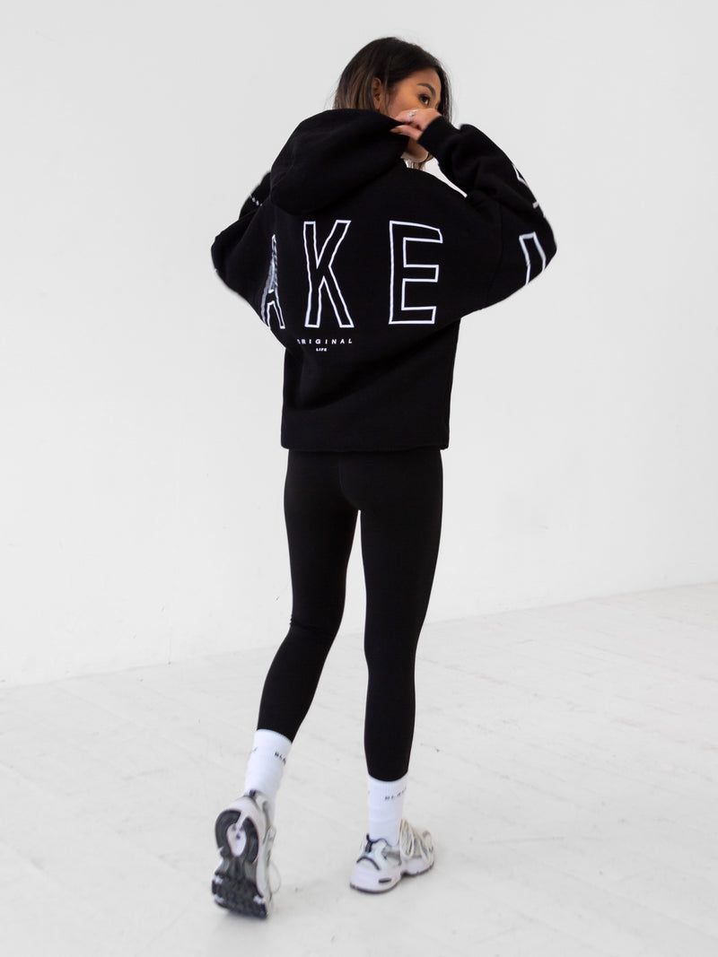 Outline Isabel Oversized Hoodie - Black