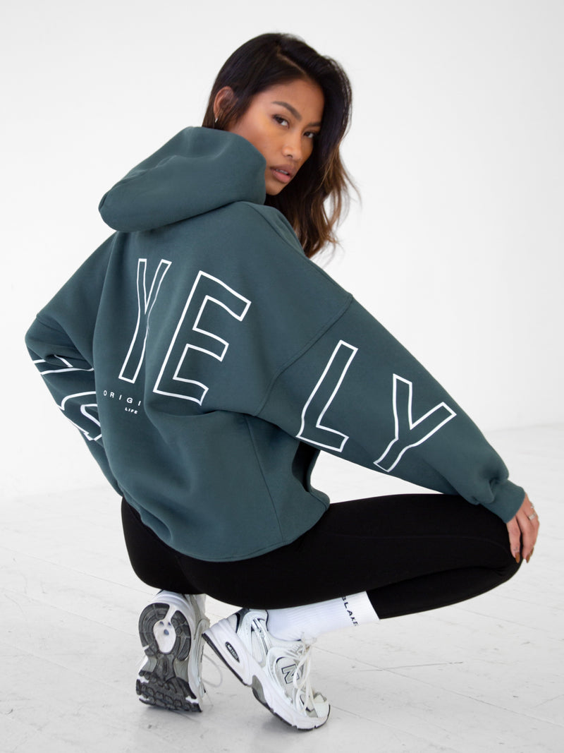 Outline Isabel Oversized Hoodie - Teal Green