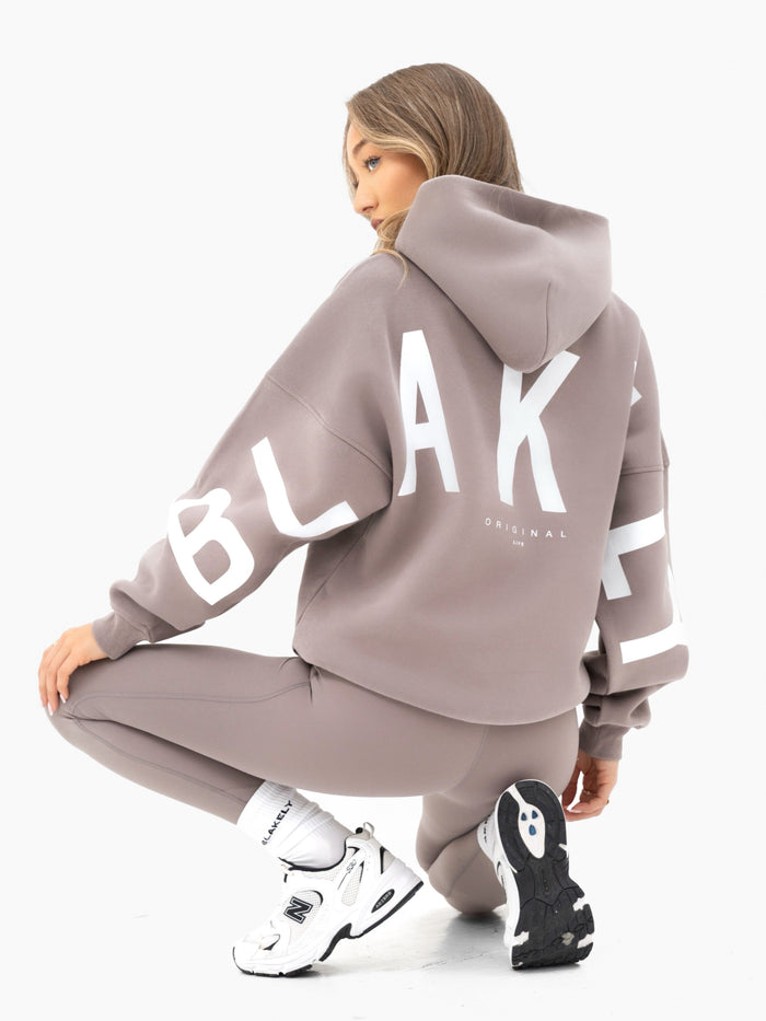 Isabel Oversized Hoodie - Pink Taupe