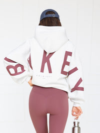 Isabel Oversized Hoodie - Flat White & Rose Taupe
