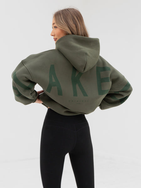 Oversized hoodie - Khaki green - Ladies