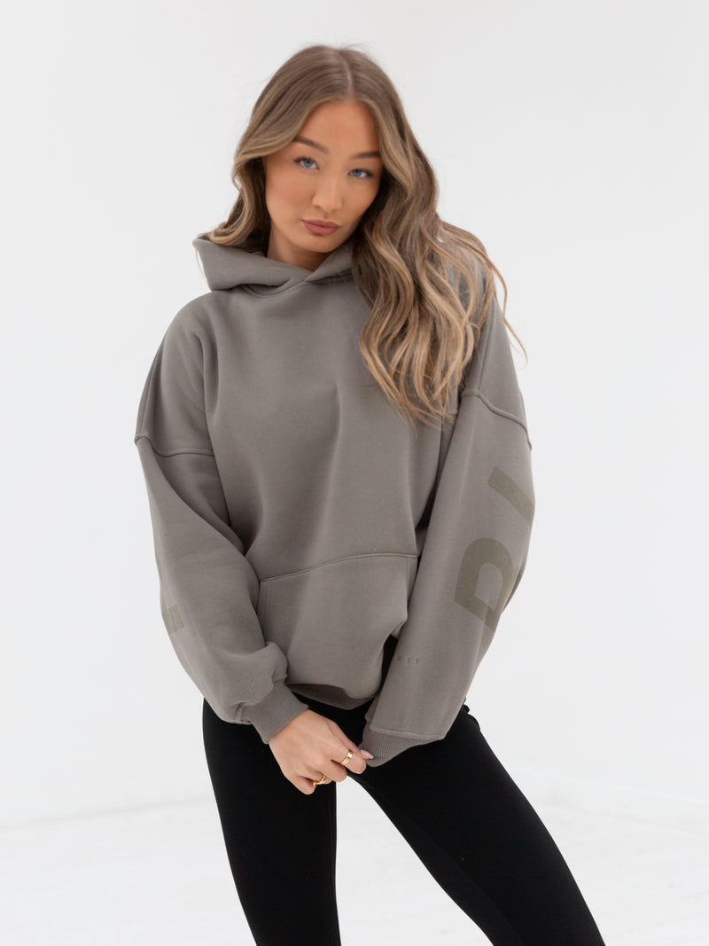 Tonal Isabel Oversized Hoodie - Safari Green