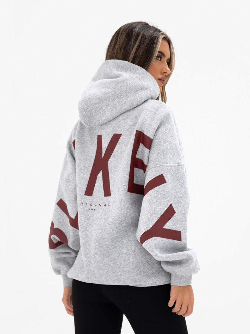 Isabel Oversized Hoodie - Marl Grey