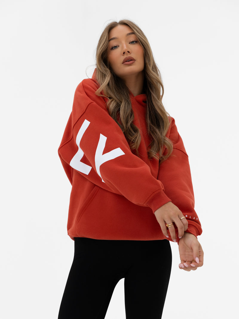 Isabel Oversized Hoodie - Washed Red