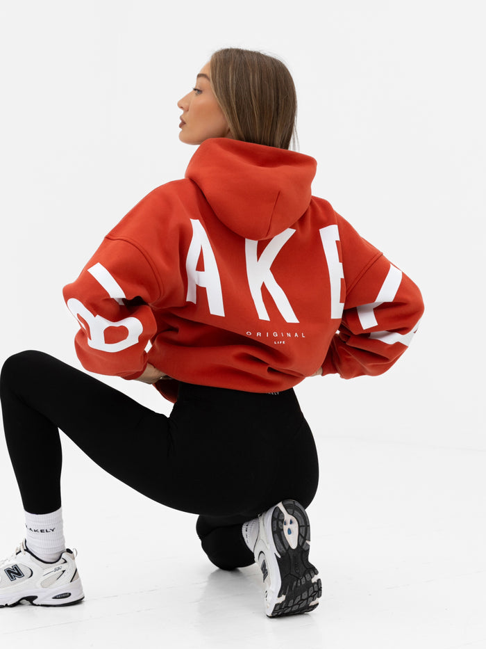 Isabel Oversized Hoodie - Washed Red