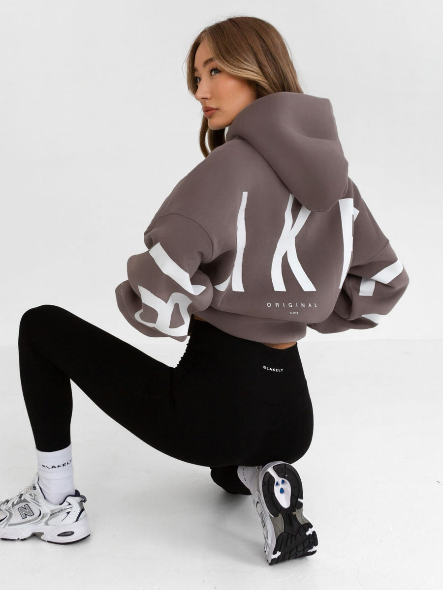 Buy Blakely Pink Taupe Isabel Oversized Hoodie | Free delivery on orders over £70