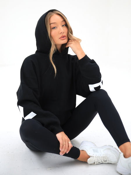 Black Hoodie and Joggers Loungewear Set Limited Edition Slogan