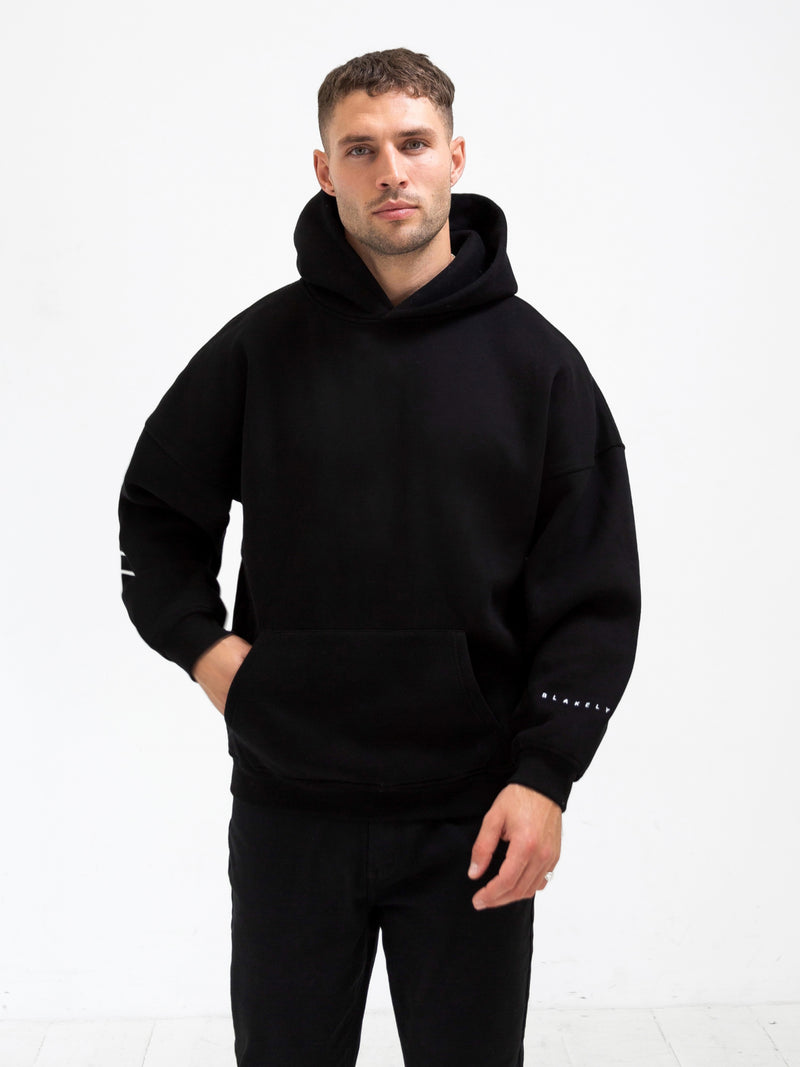 Outline Idris Oversized Hoodie - Black