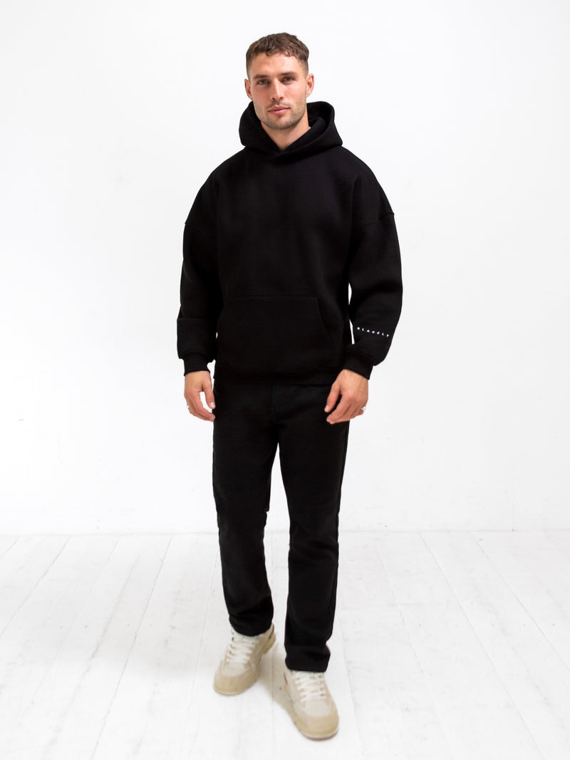 Outline Idris Oversized Hoodie - Black