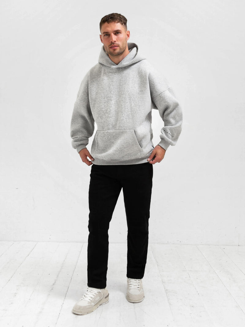 Outline Idris Oversized Hoodie - Marl Grey