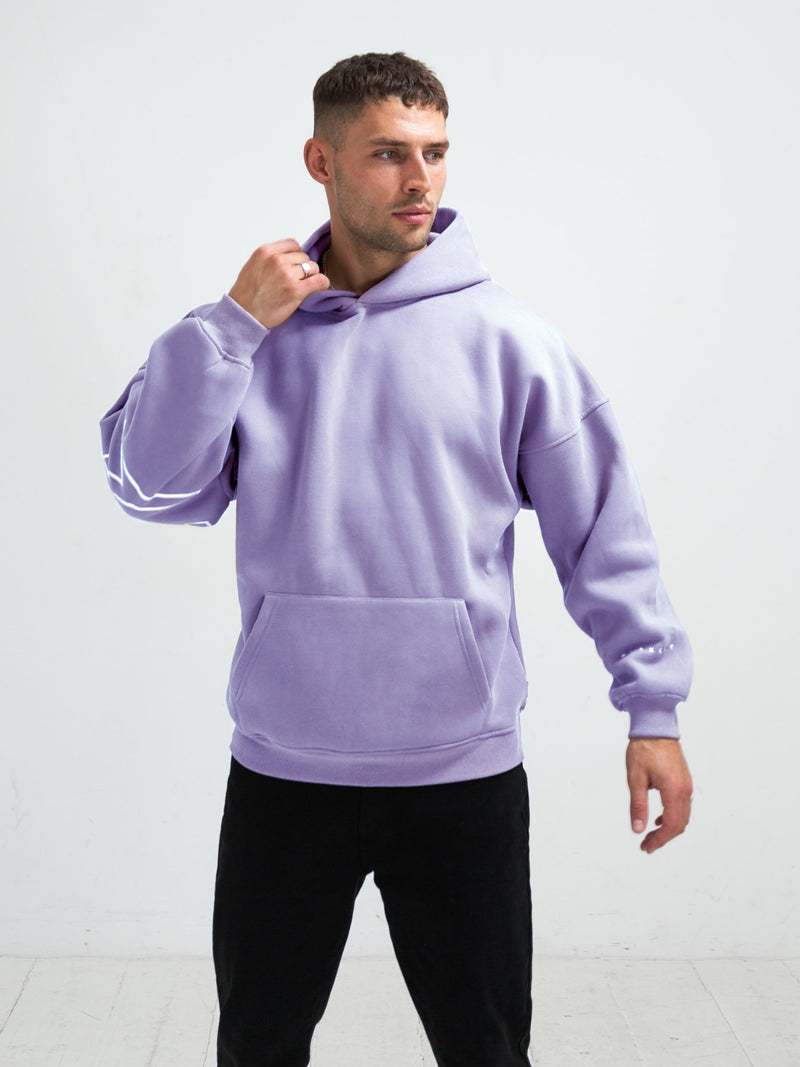 Outline Idris Oversized Hoodie - Violet