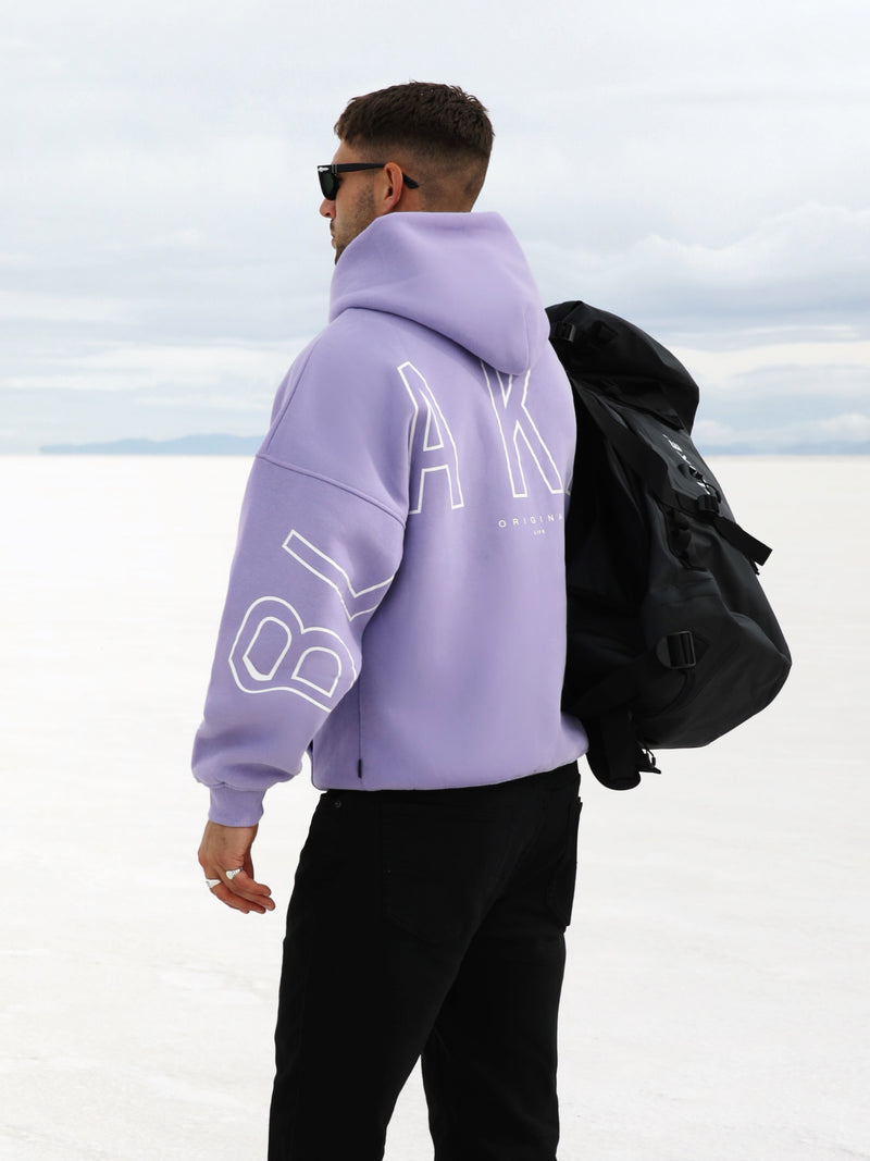 Outline Idris Oversized Hoodie - Violet