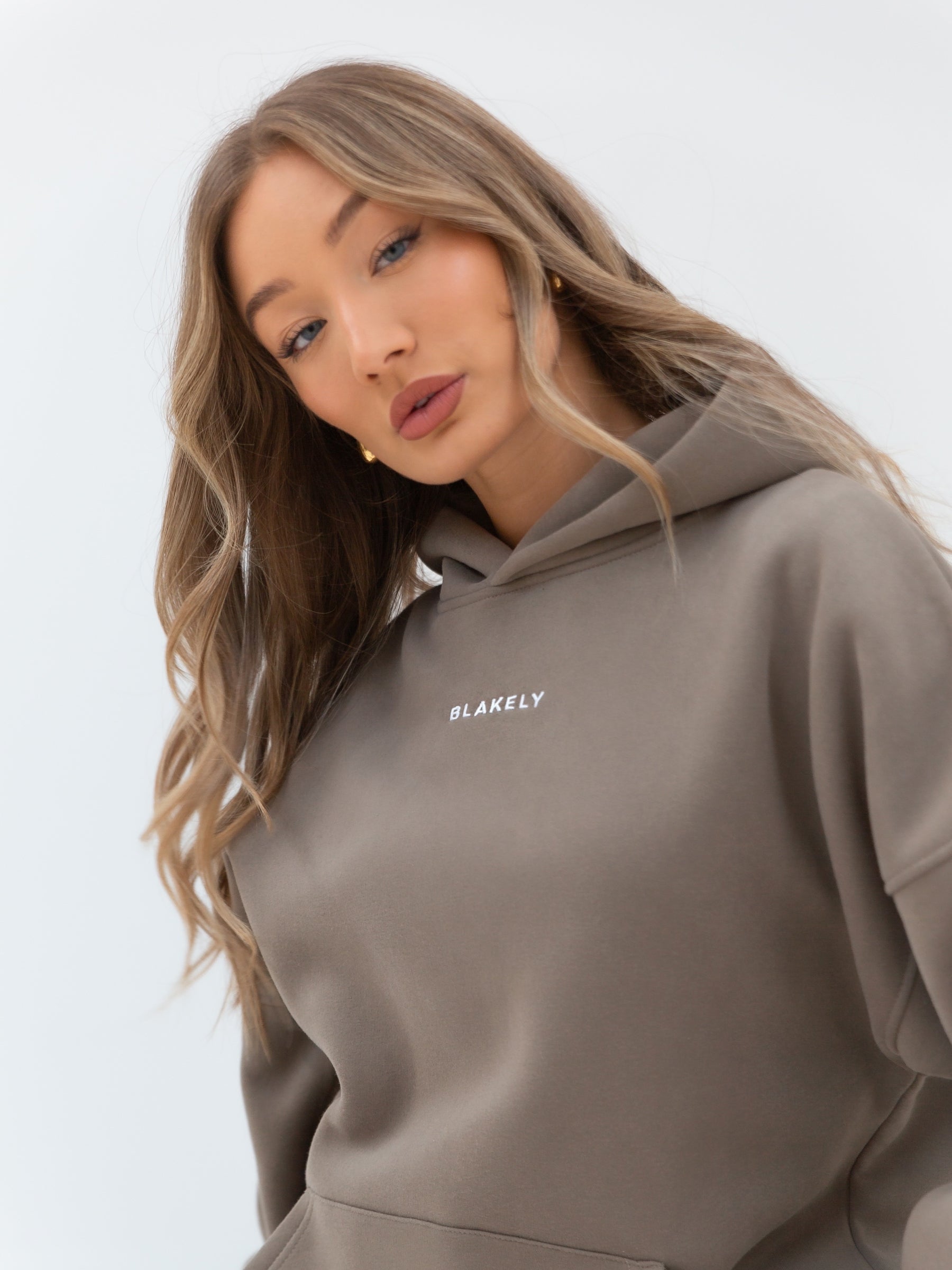 Brown hoodie womens best sale