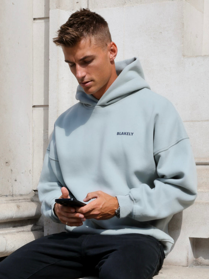 Arlo Relaxed Hoodie - Mineral Blue