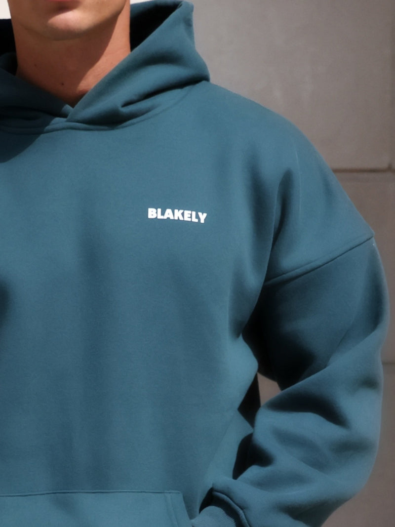 Arlo Relaxed Hoodie - Teal Green