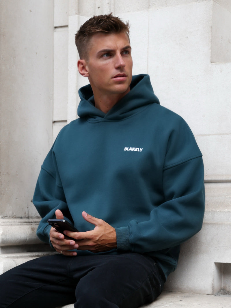 Arlo Relaxed Hoodie - Teal Green