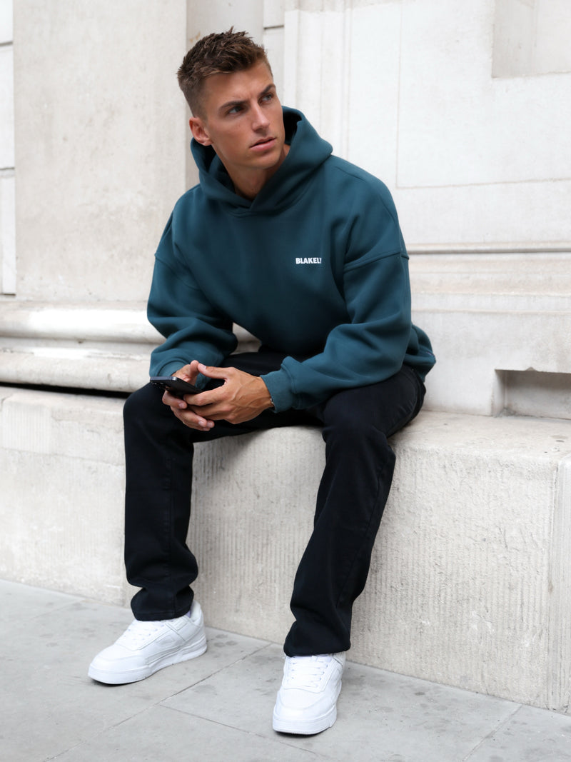 Arlo Relaxed Hoodie - Teal Green