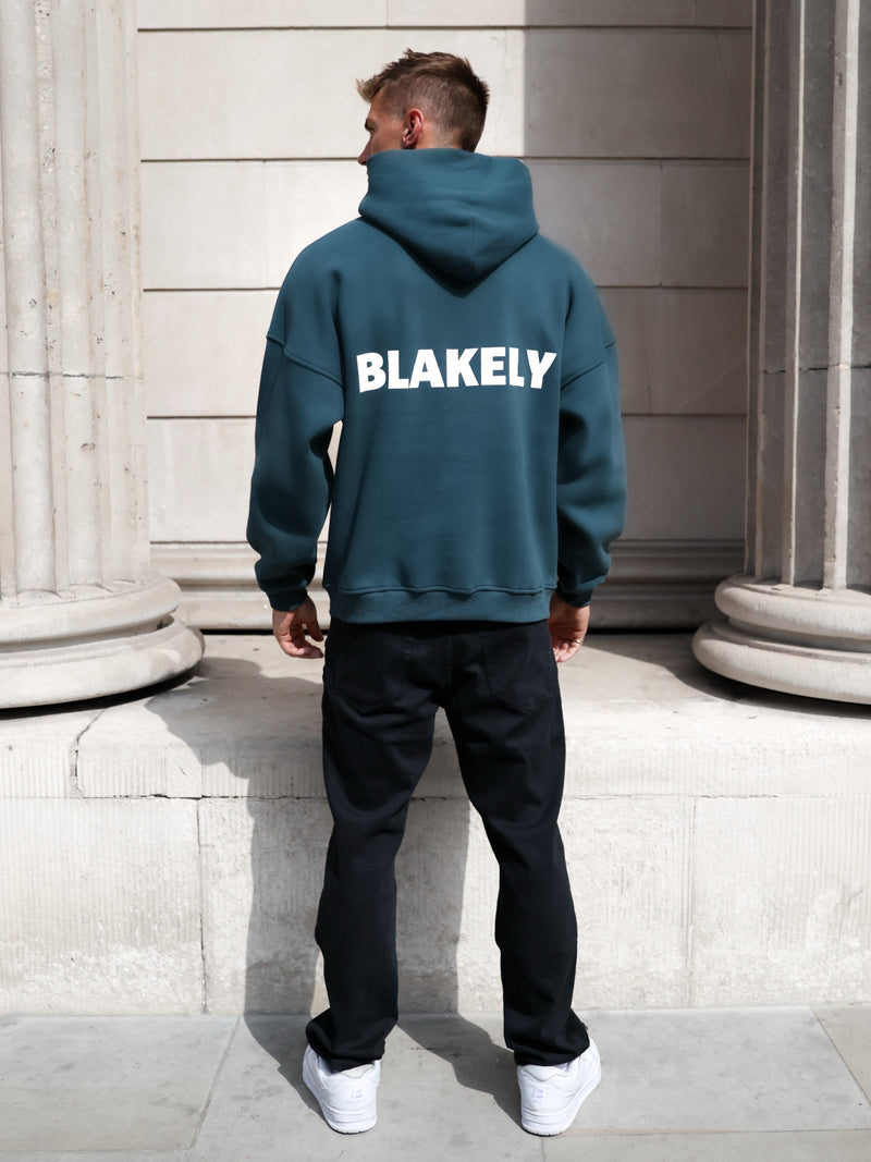 Arlo Relaxed Hoodie - Teal Green