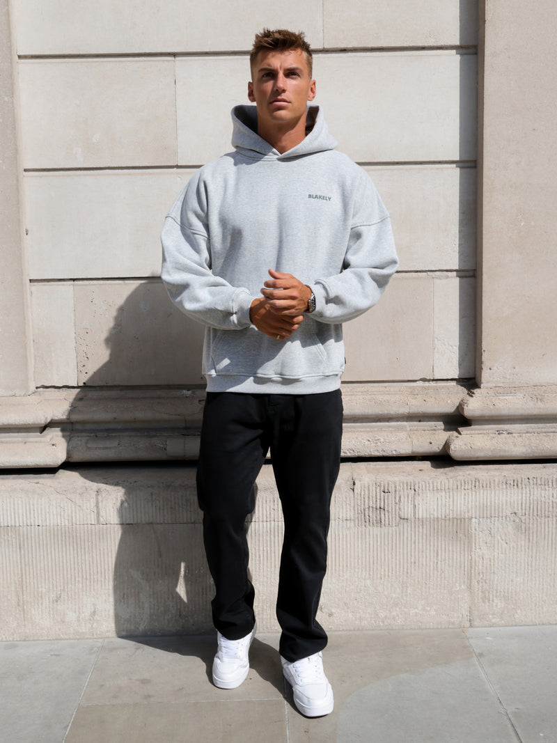 Arlo Relaxed Hoodie - Marl Grey