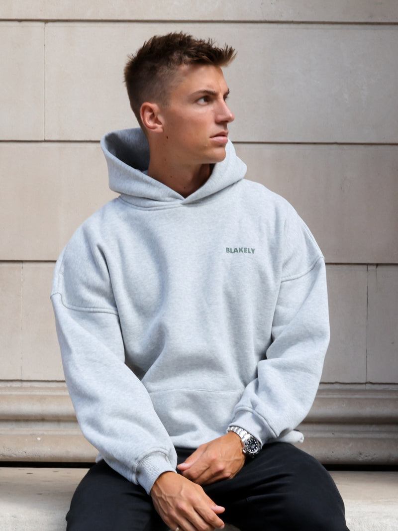 Arlo Relaxed Hoodie - Marl Grey
