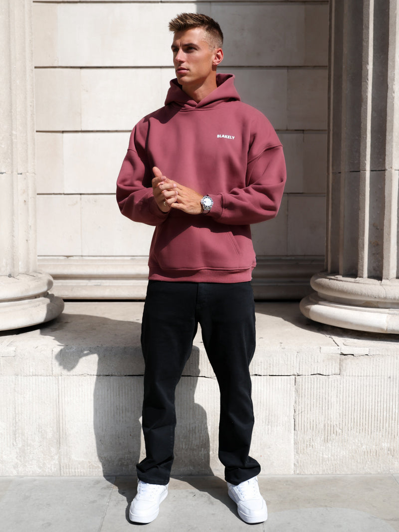Arlo Relaxed Hoodie - Dark Pink