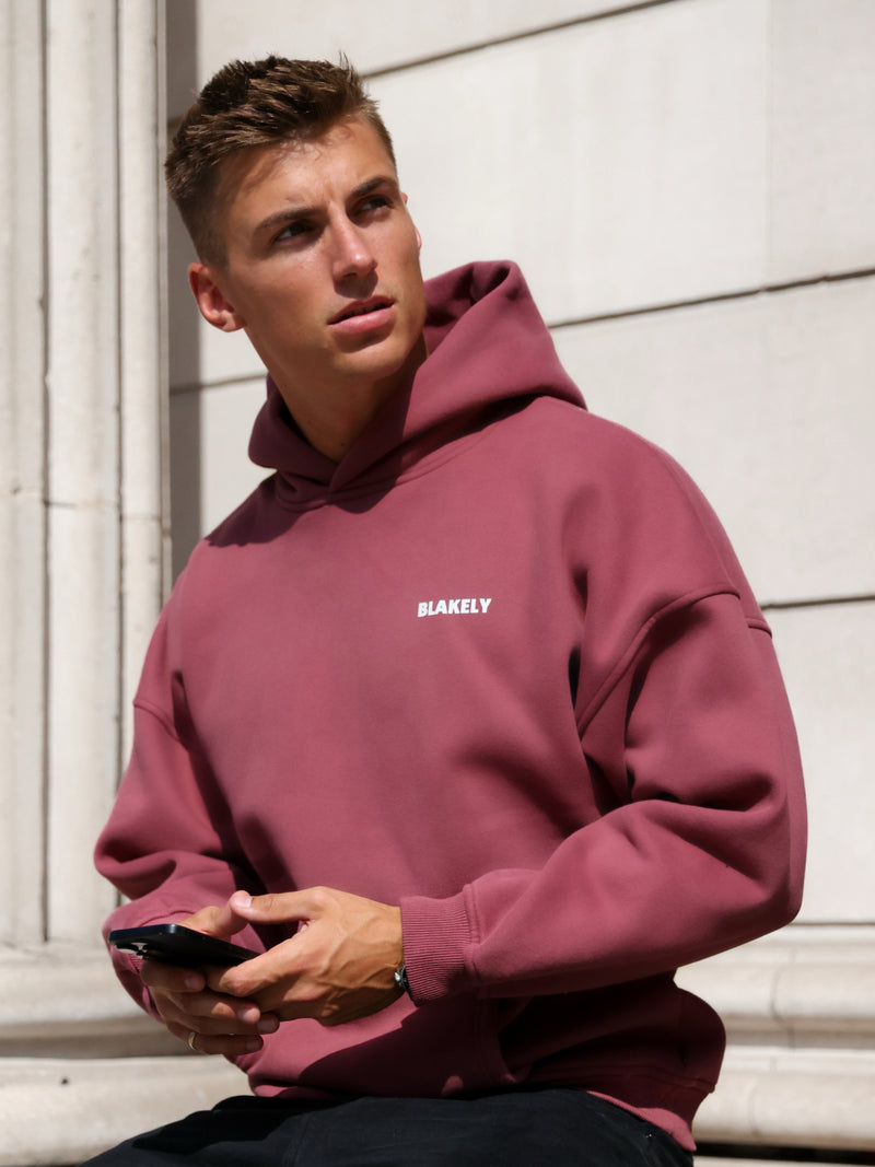 Arlo Relaxed Hoodie - Dark Pink