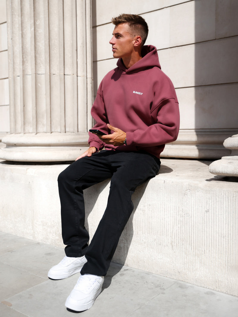 Arlo Relaxed Hoodie - Dark Pink