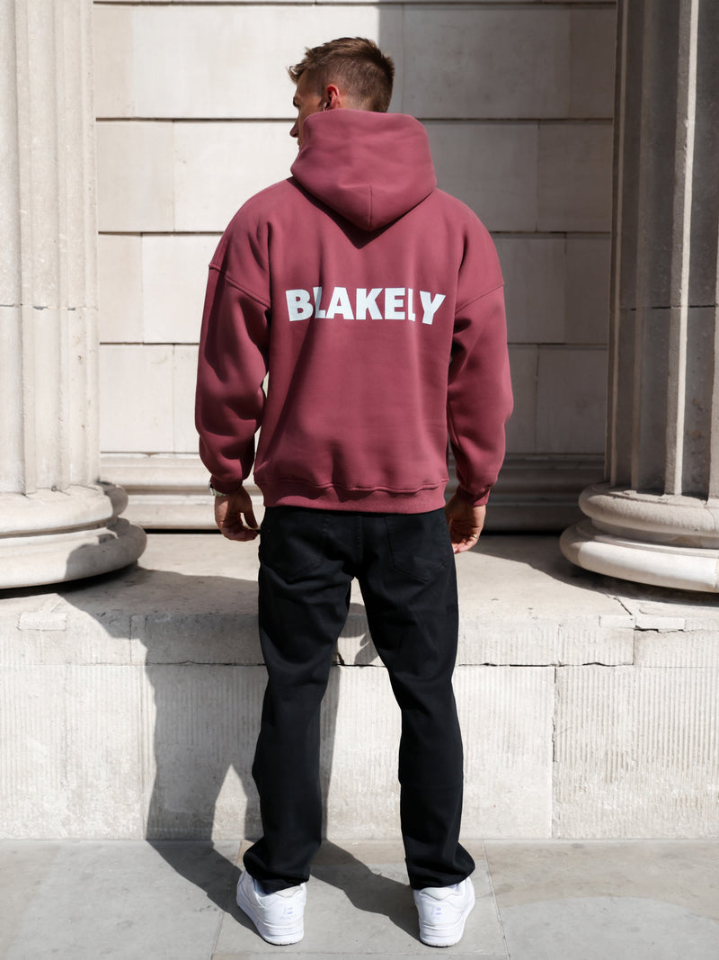 Arlo Relaxed Hoodie - Dark Pink