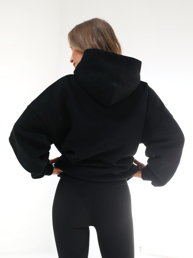 Off Duty Oversized Hoodie - Black