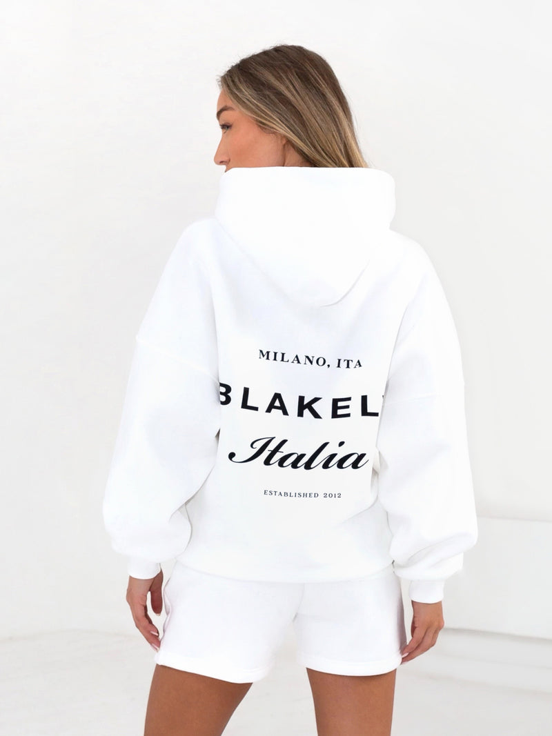 Buy Blakely Flat White Italia Oversized Hoodie Free delivery on orders over 70 Blakely Clothing