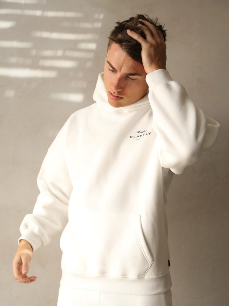 Italia Relaxed Hoodie - Flat White