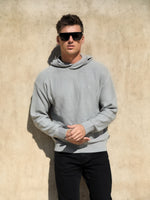 Huxley Knitted Hoodie - Pale Concrete