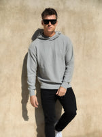 Huxley Knitted Hoodie - Pale Concrete