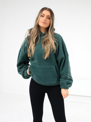 Borg Isabel Oversized Hoodie - Green