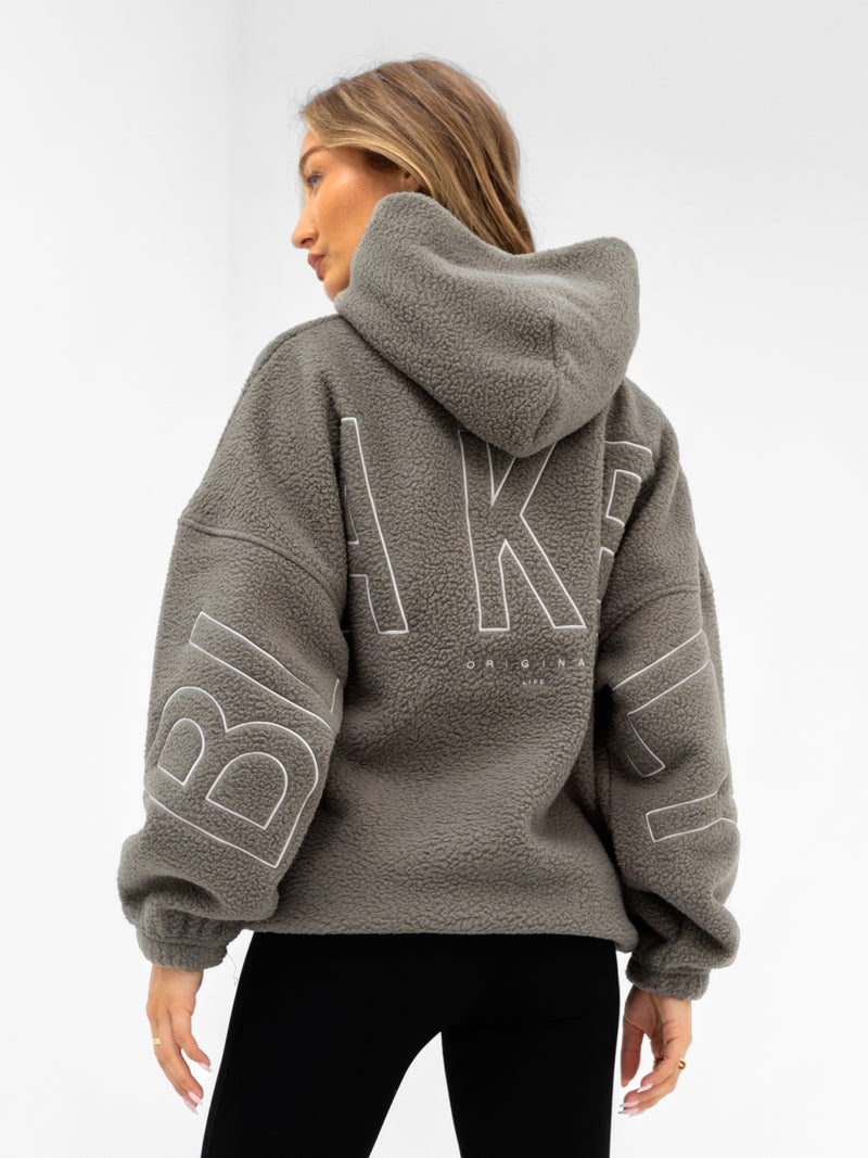 Borg Isabel Oversized Hoodie - Safari Green