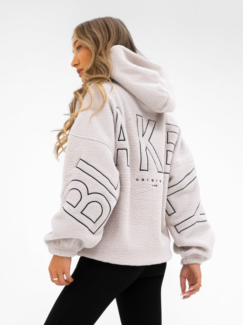 Borg Isabel Oversized Hoodie - Stone