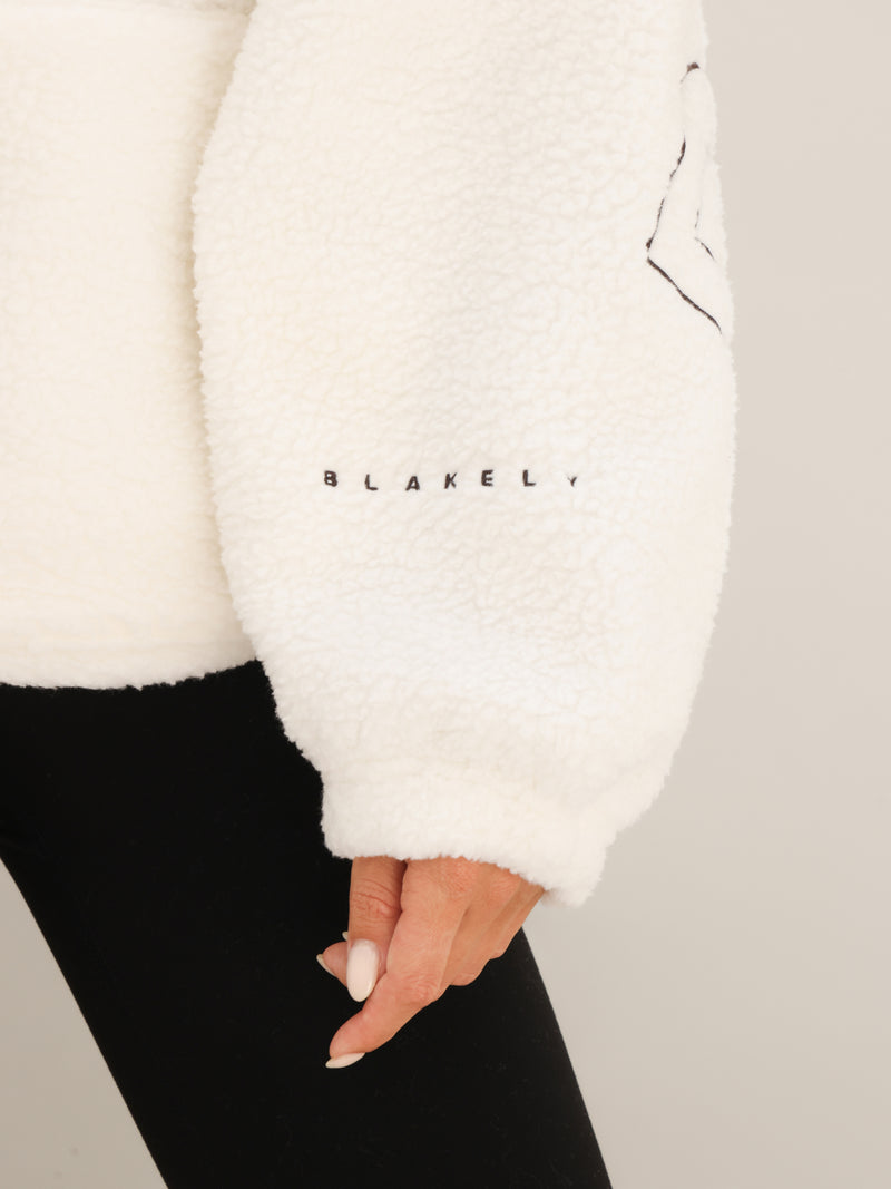 Borg Isabel Oversized Hoodie - Off White