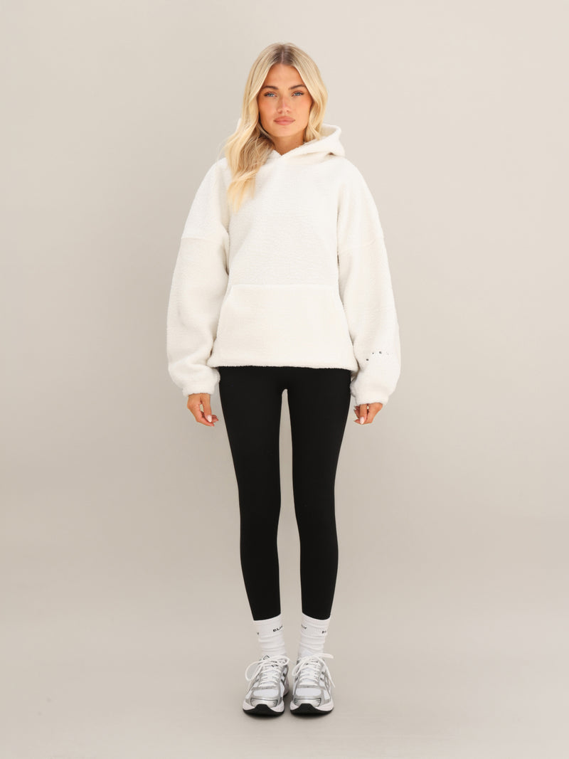 Borg Isabel Oversized Hoodie - Off White