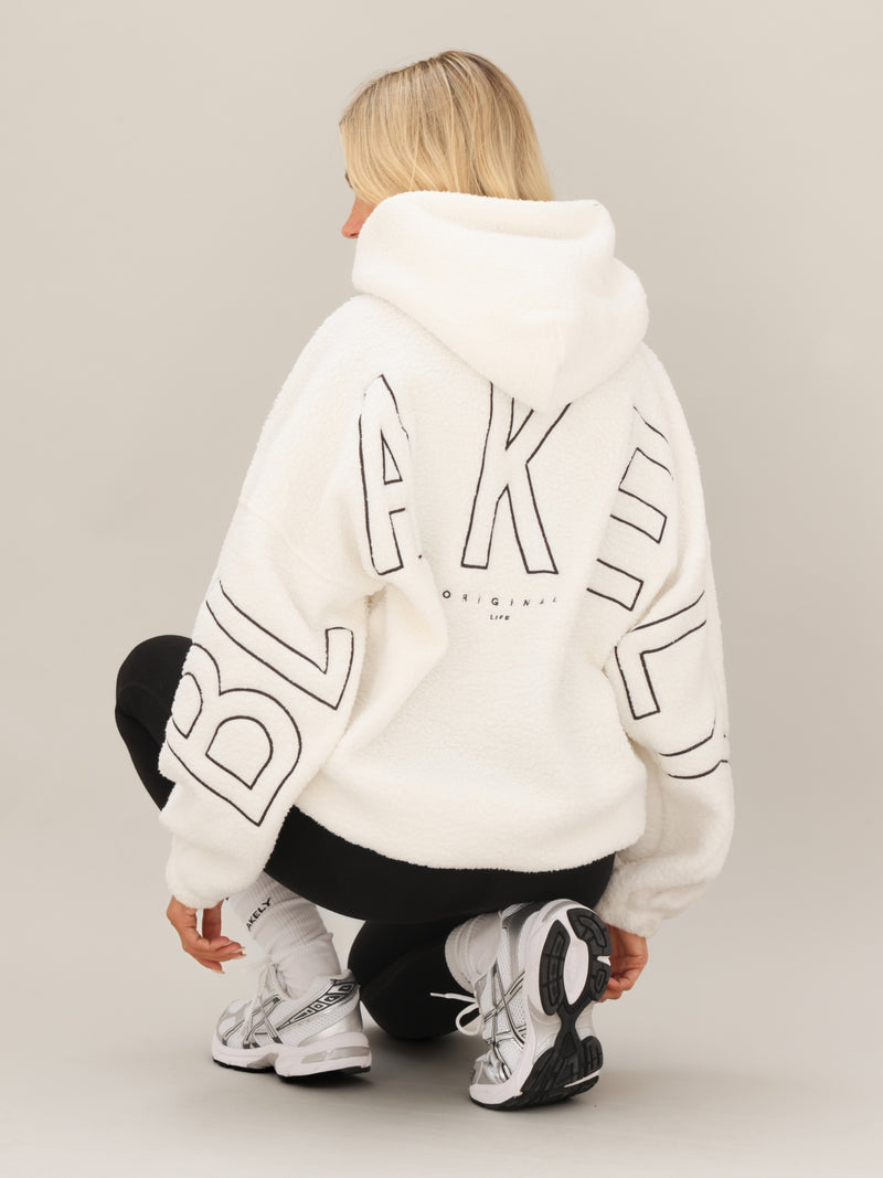 Borg Isabel Oversized Hoodie - Off White