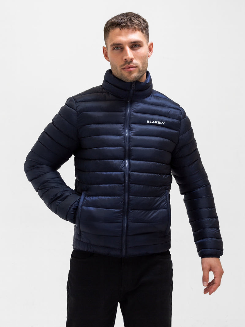 Buy Blakely Navy Lucas Lightweight Puffer Jacket Free delivery on orders over 70 Blakely Clothing