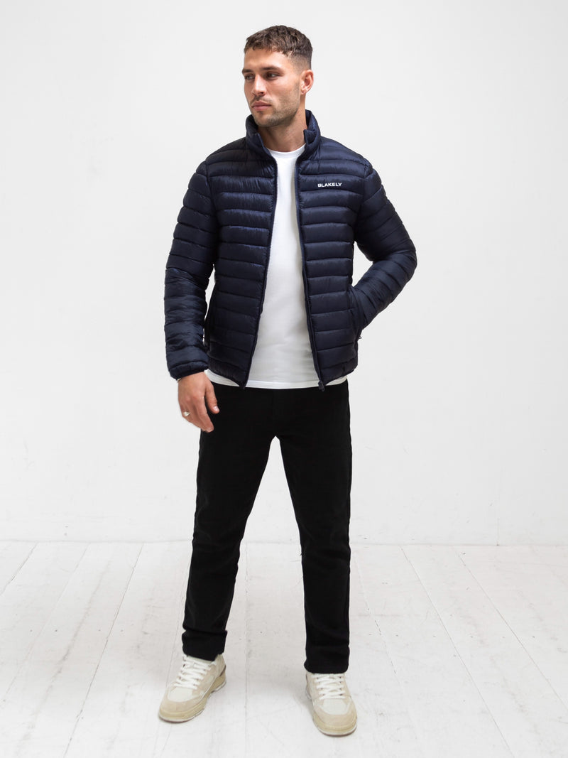 Lucas Lightweight Puffer Jacket - Navy