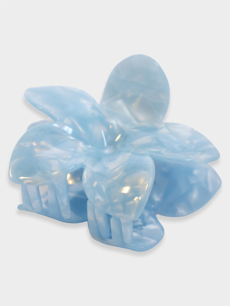 Blakely Flower Claw Clip - Blue