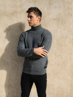 Hemsworth Roll Neck Jumper - Charcoal