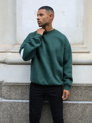 Idris Oversized Jumper - Dark Green